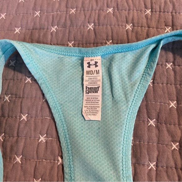 Under Armour Women’s Aqua HeatGear Tank with Drawstring Bottom Size M - Picture 3 of 4